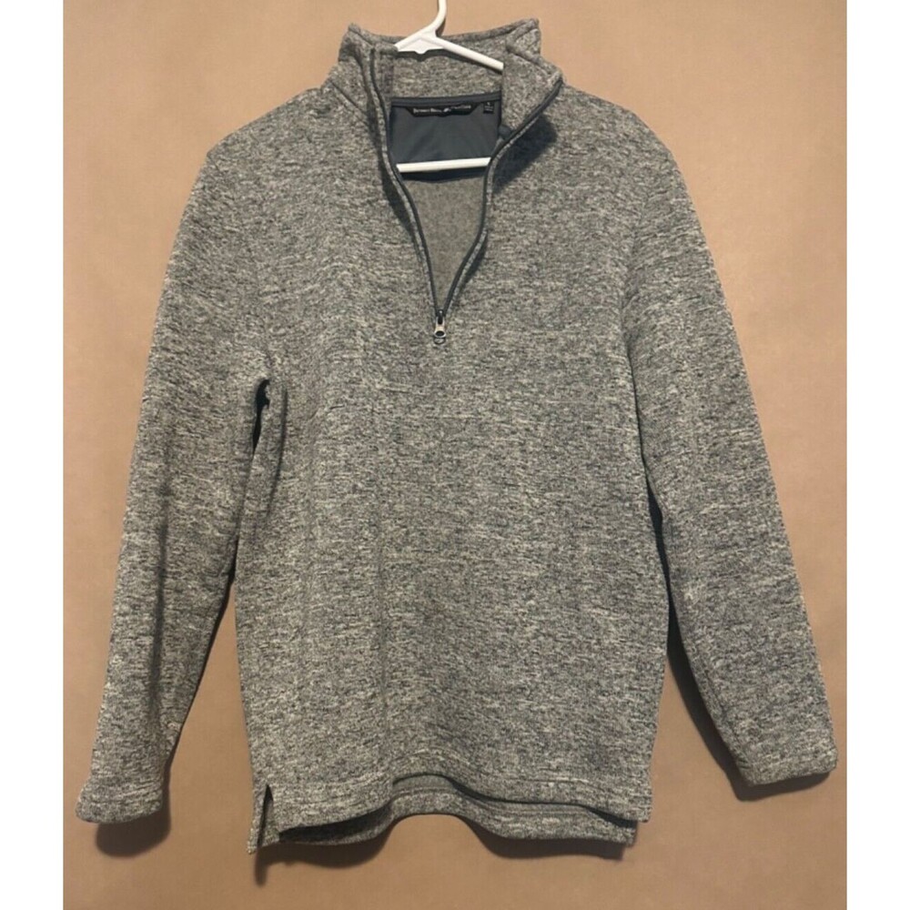 Beverly Hills Polo Club Sweater Men’s Small Gray Knit Quarter Zip
